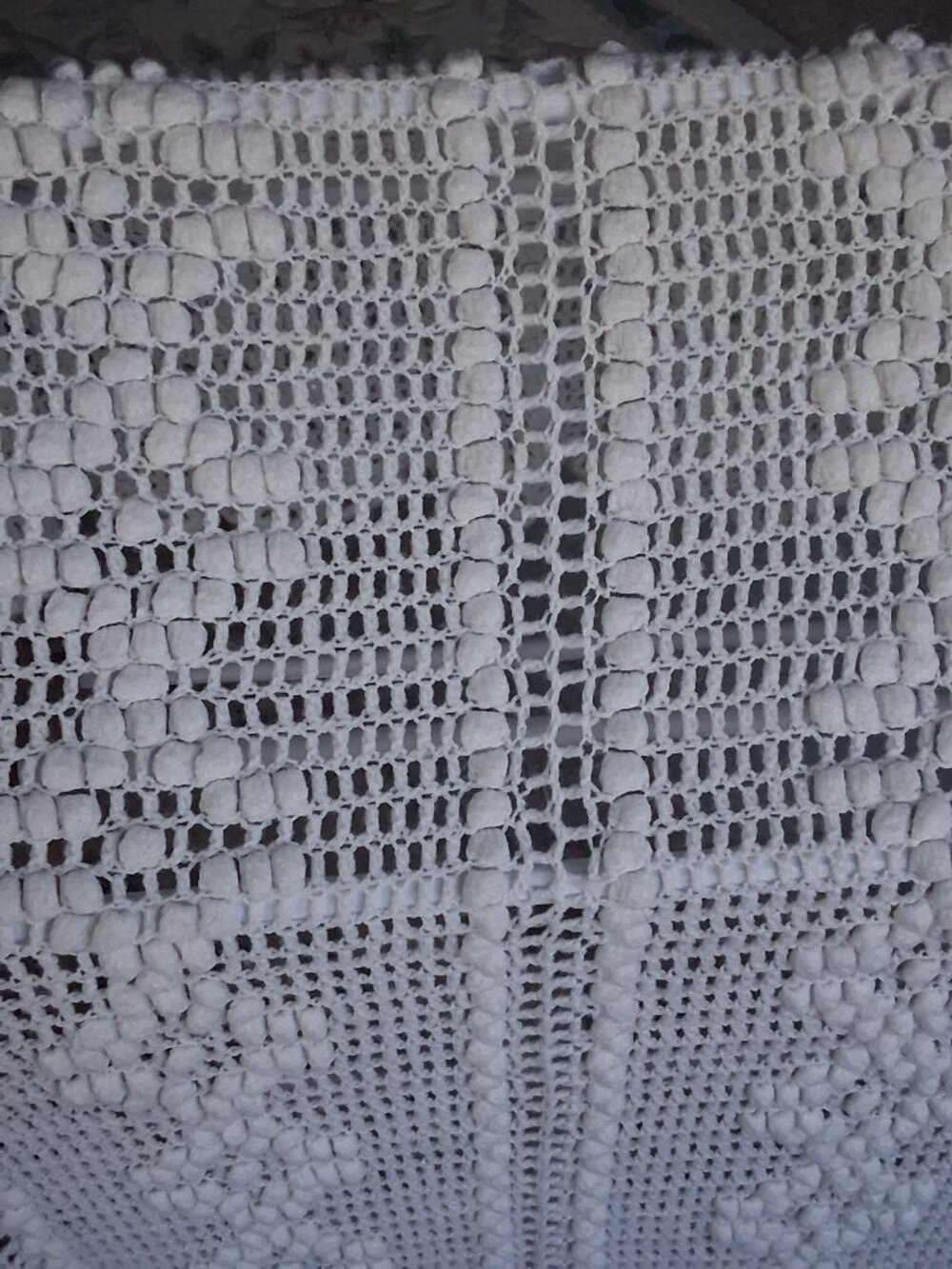 Cozy Hand‑Crocheted Cotton Throw 54"x60" — Cottagecore Lap Blanket for Snuggling - Picture 7 of 8